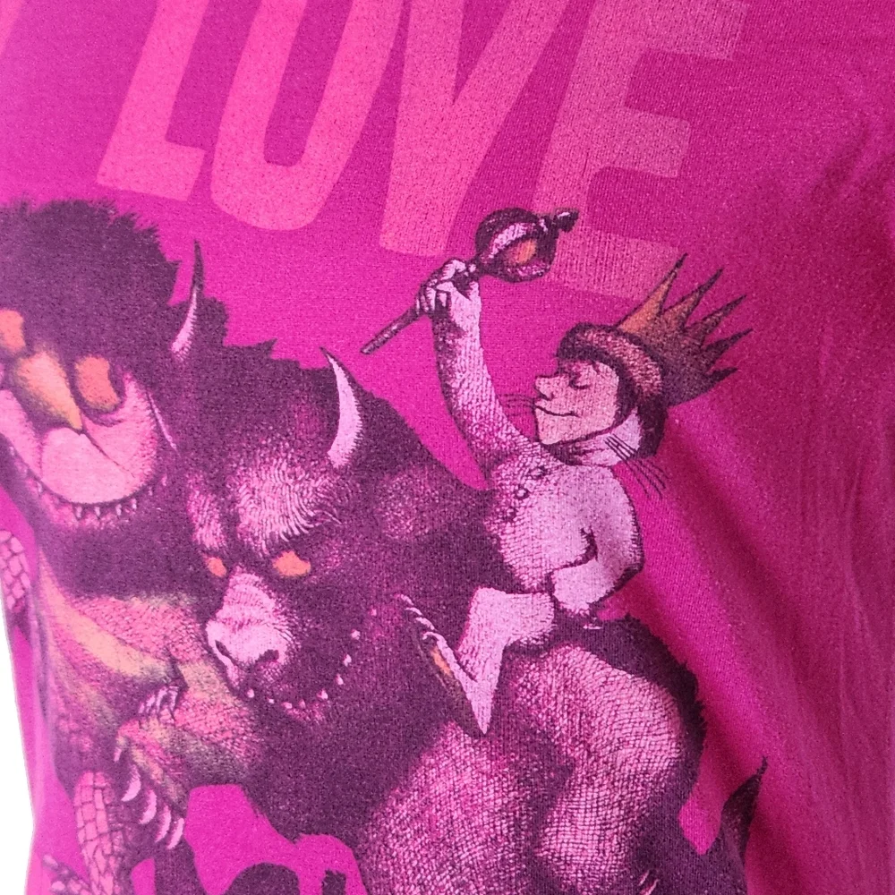 Vintage Junk Food Where The Wild Things Are Pinkish Purple Graphic Cotton Blend - Picture 4 of 12